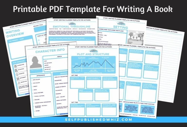 Printable PDF Template For Writing A Book